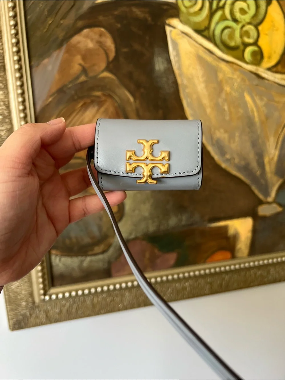 Tory burch Blue Eleanor Airpods Case